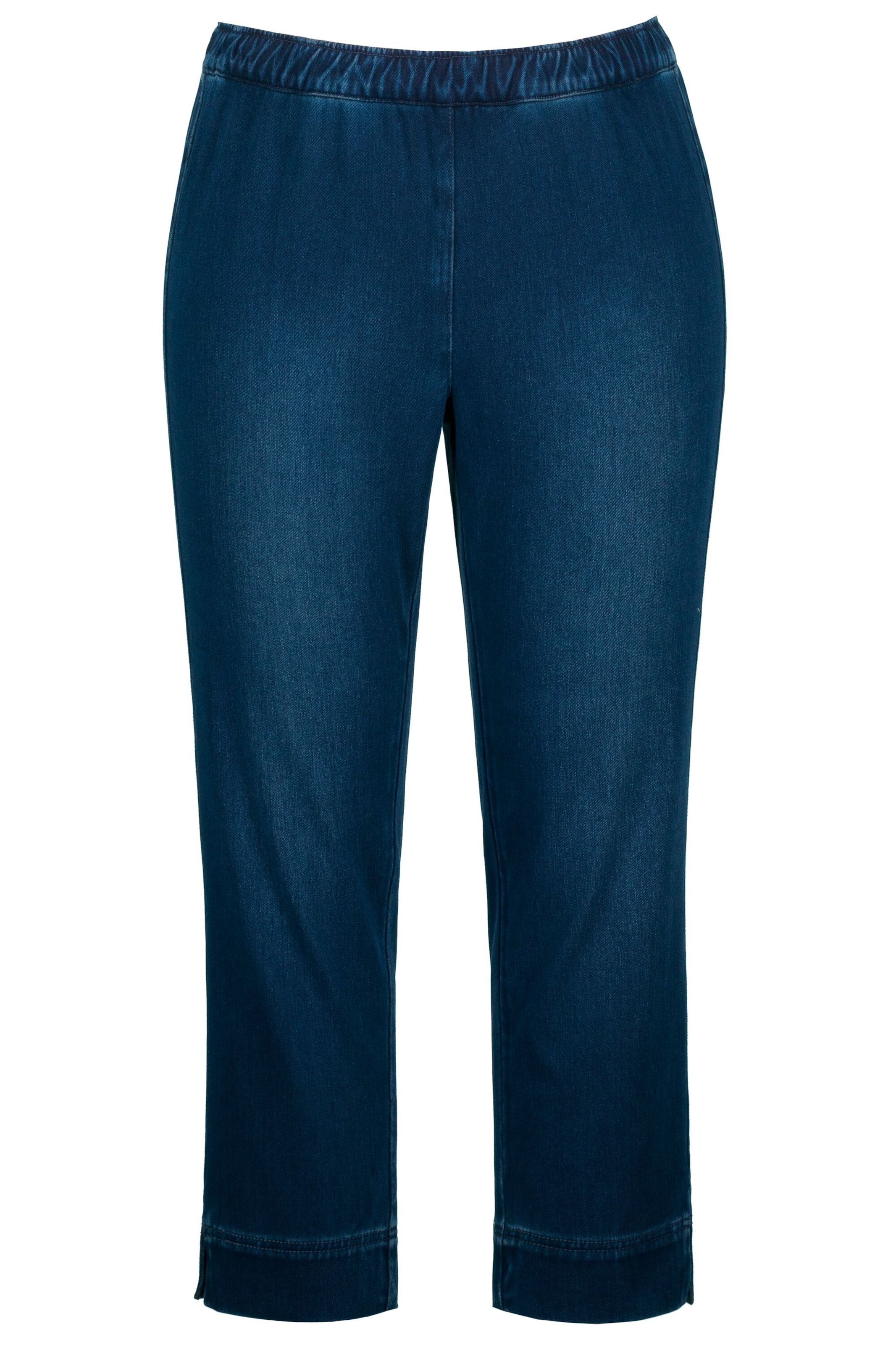 Ulla Popken Slimfit Broek in Blauw: voorkant