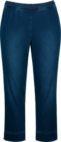 Pantalon Ulla Popken en bleu : devant