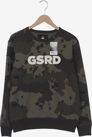 G-Star RAW Sweatshirt & Zip-Up Hoodie in M in Green: front