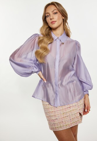 faina - Blusa em roxo: frente