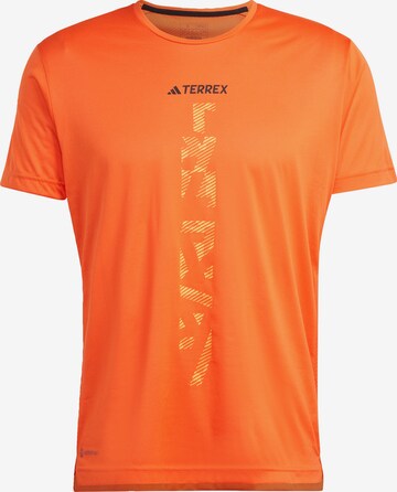 ADIDAS TERREX Performance Shirt 'Agravic' in Orange: front