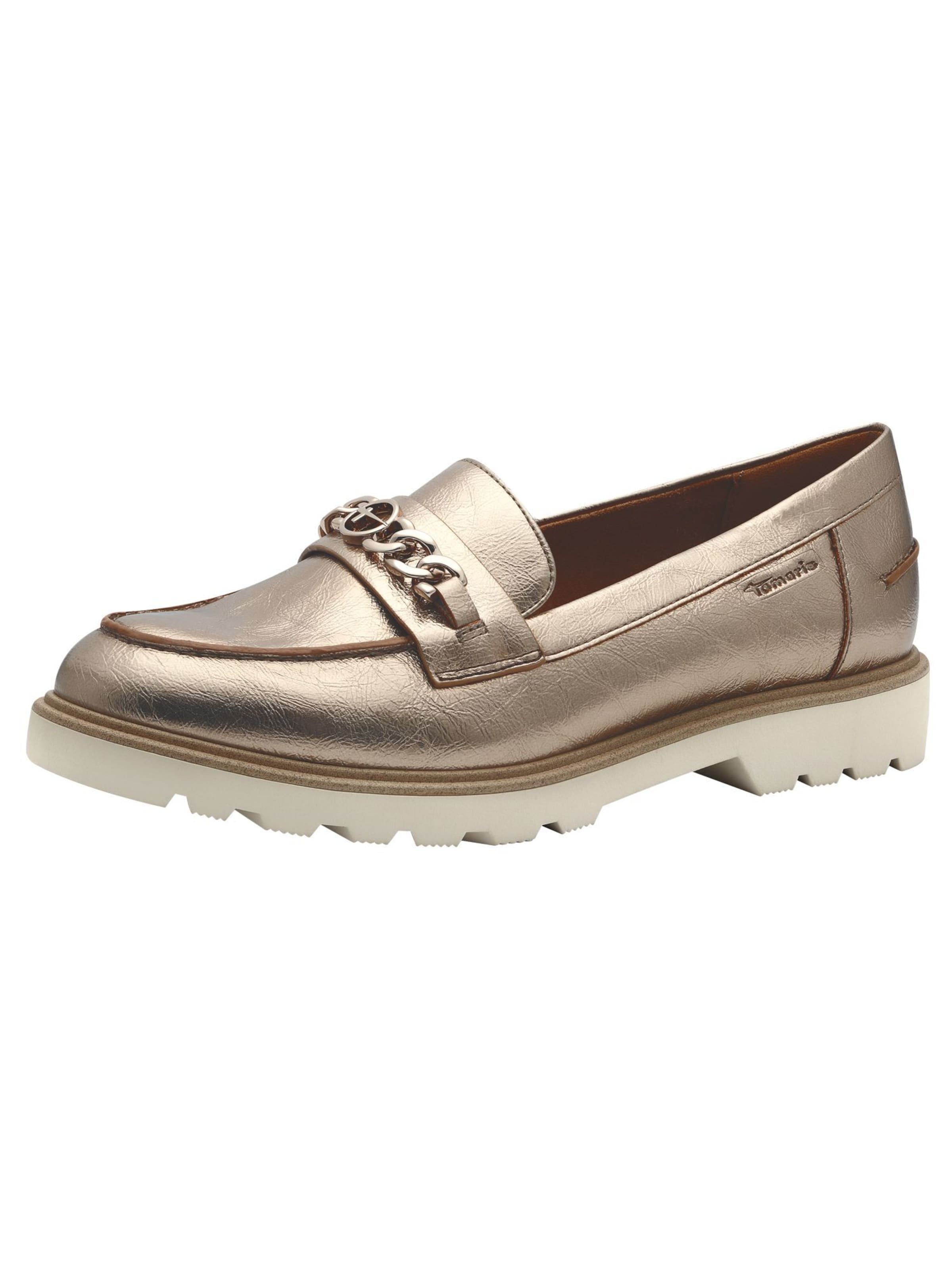 Tamaris Slip-ons in Gold: front