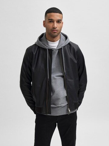 SELECTED HOMME Between-Season Jacket 'Iconic' in Black: front