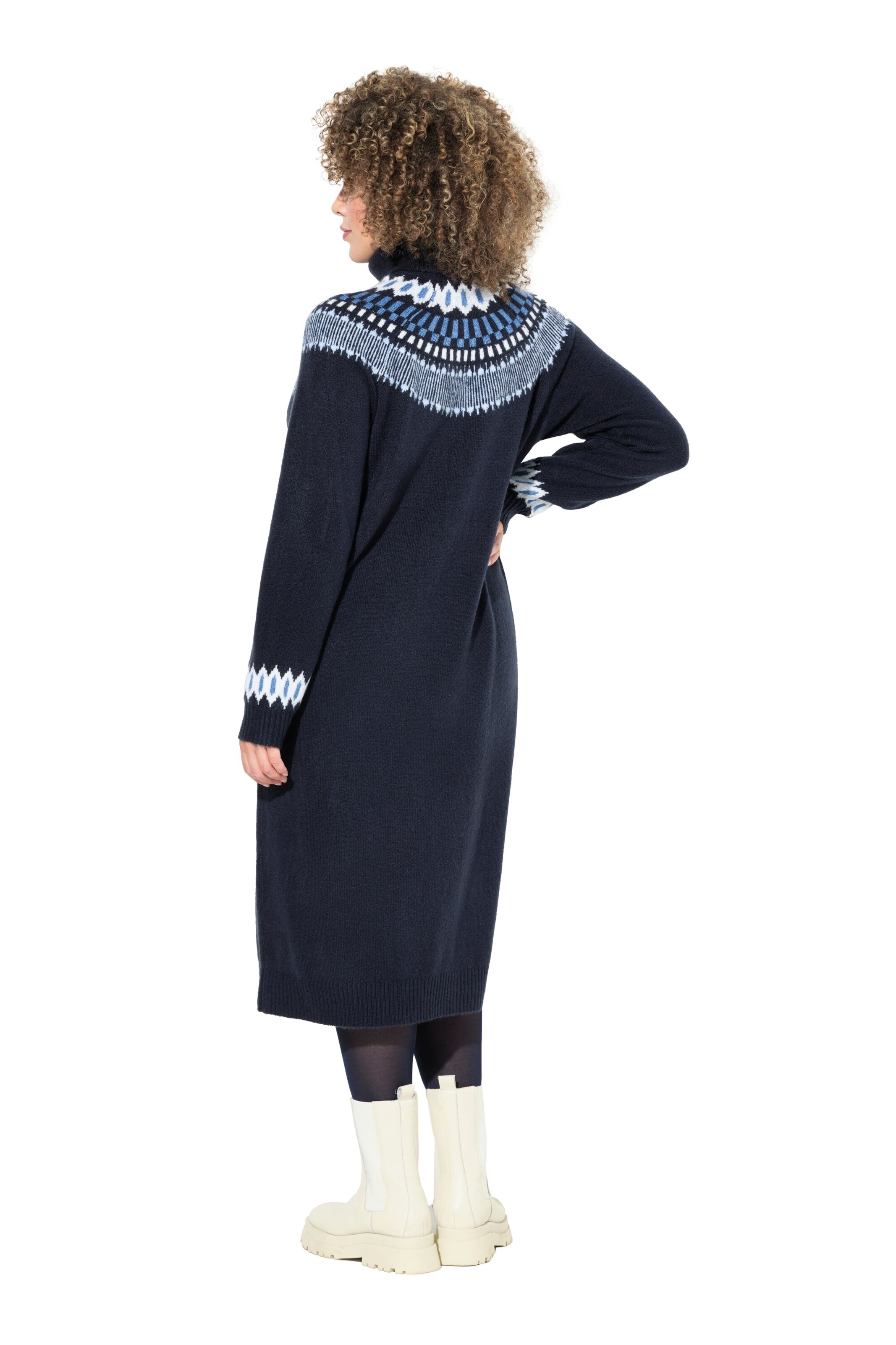 Ulla Popken Strickkleid in Blau