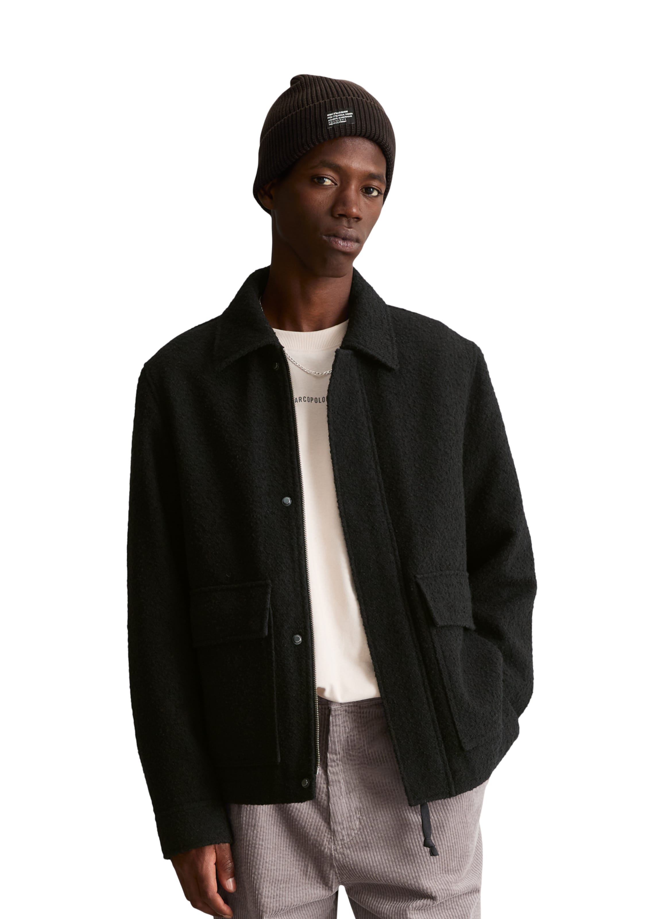 Marc O'Polo DENIM Jacke in Schwarz: Vorderseite