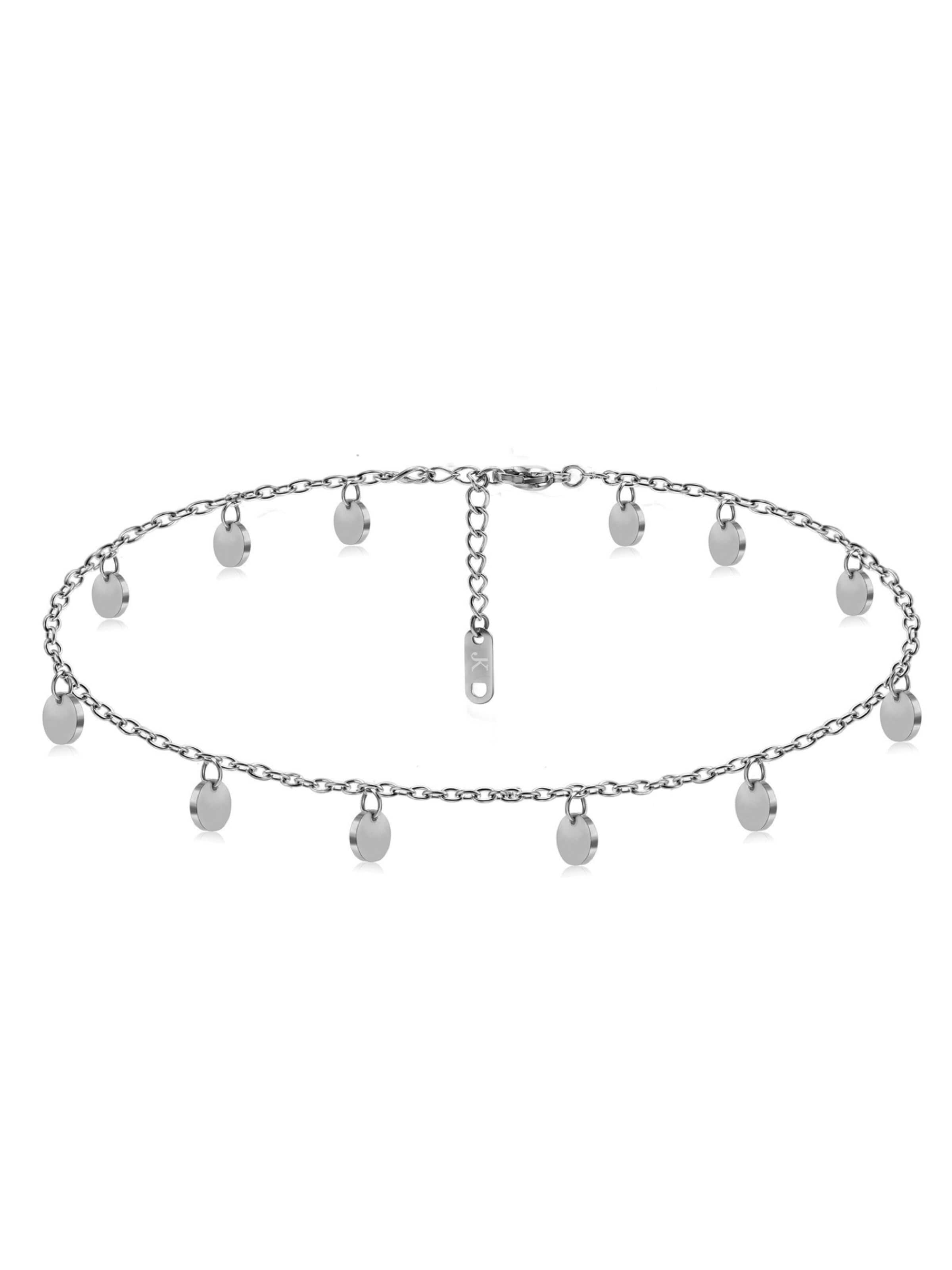 Kim Johanson Armband '12 Plättchen'‌‌‌‌ in Silber: Vorderseite