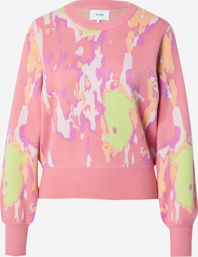 NÜMPH Pullover 'POPSY' in hellgrün / helllila / pink, Produktansicht