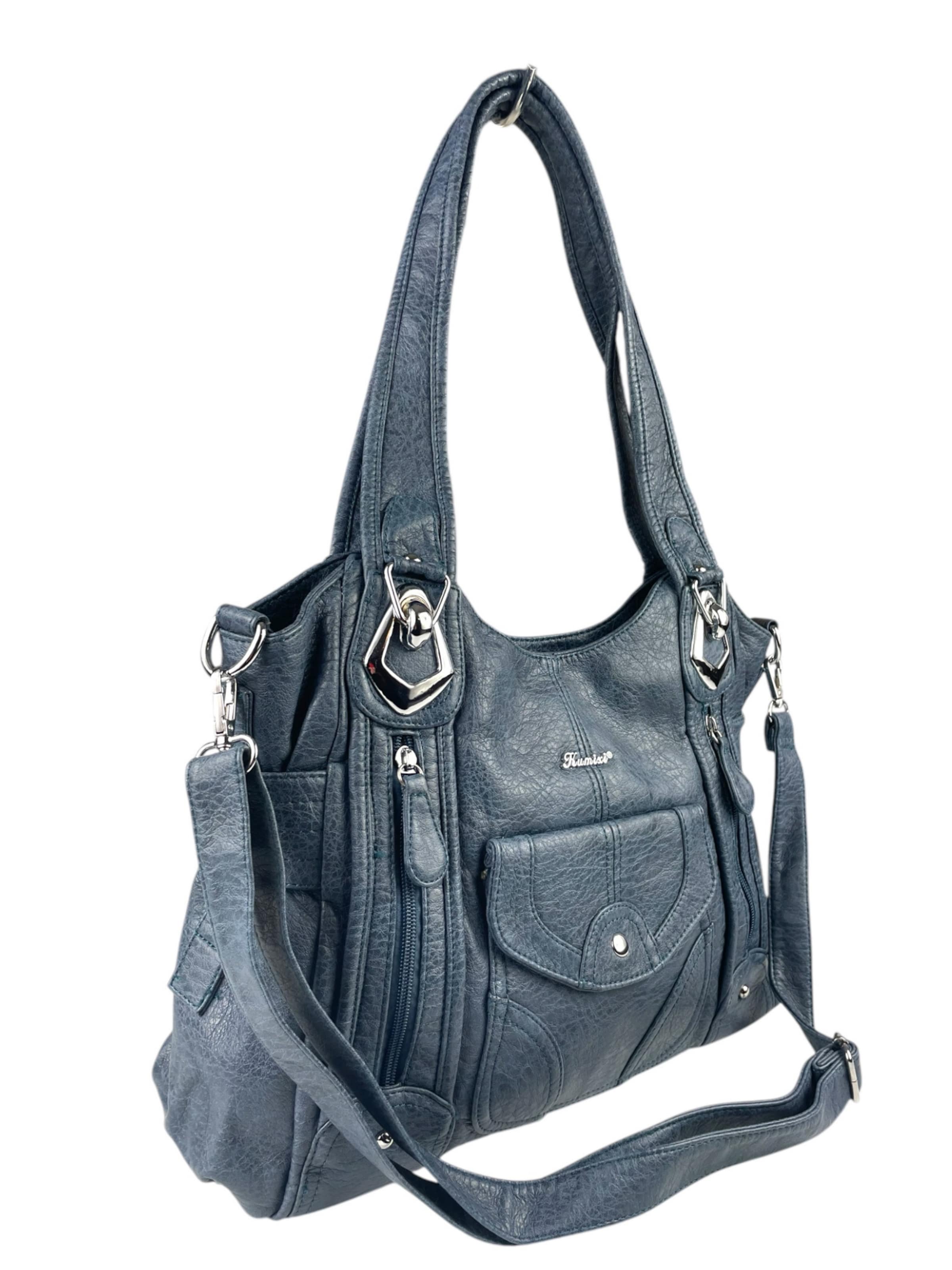 Borsa a spalla di Kumixi in blu