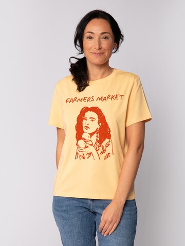 T-shirt 'Farmers Market' Watapparel en jaune : devant