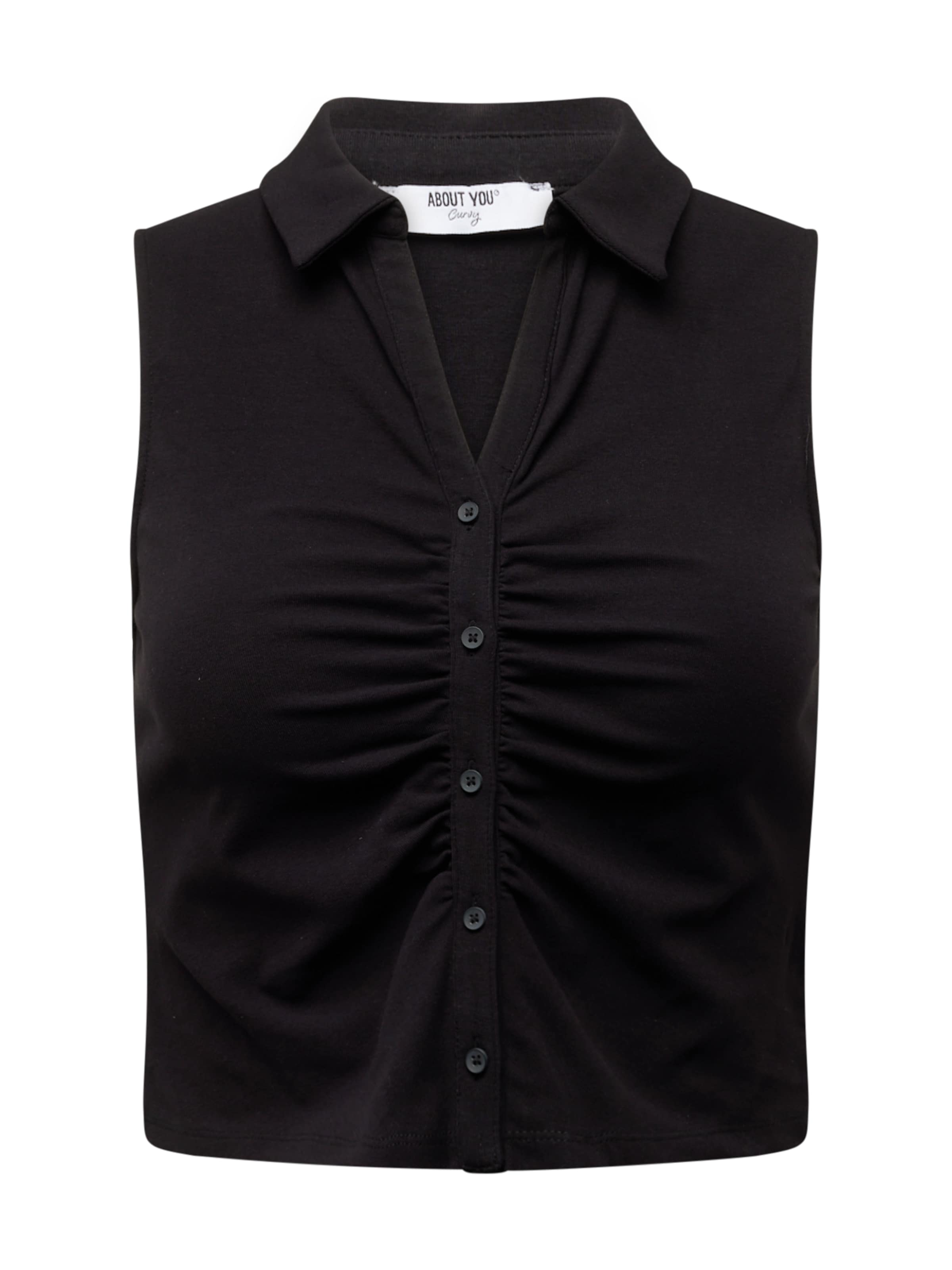 ABOUT YOU Curvy Top 'Nancy' in Black: front