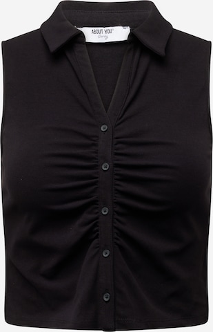 ABOUT YOU Curvy Top 'Nancy' in Black: front