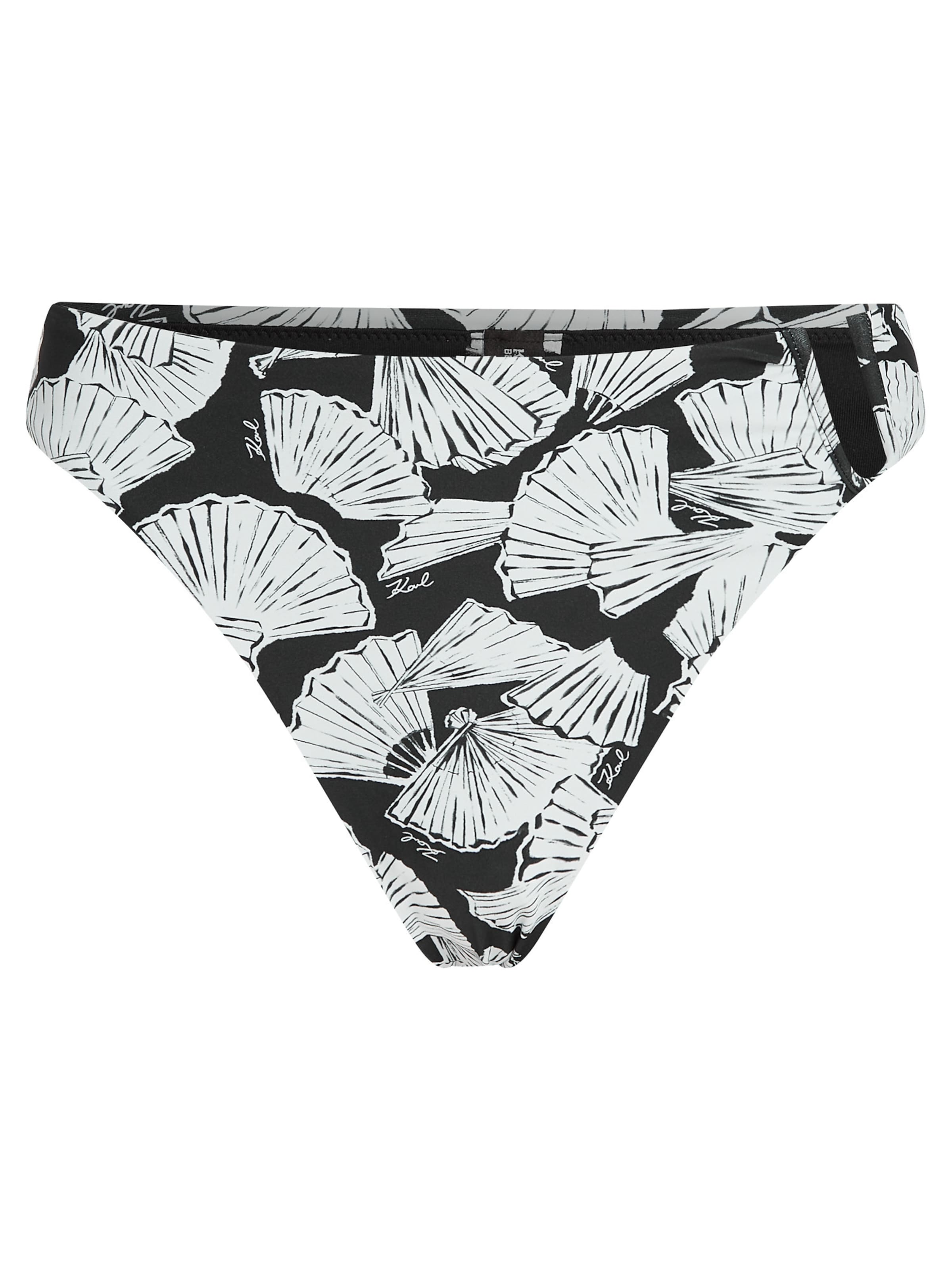 Karl Lagerfeld Spodní díl plavek - černá / bílá, Produkt