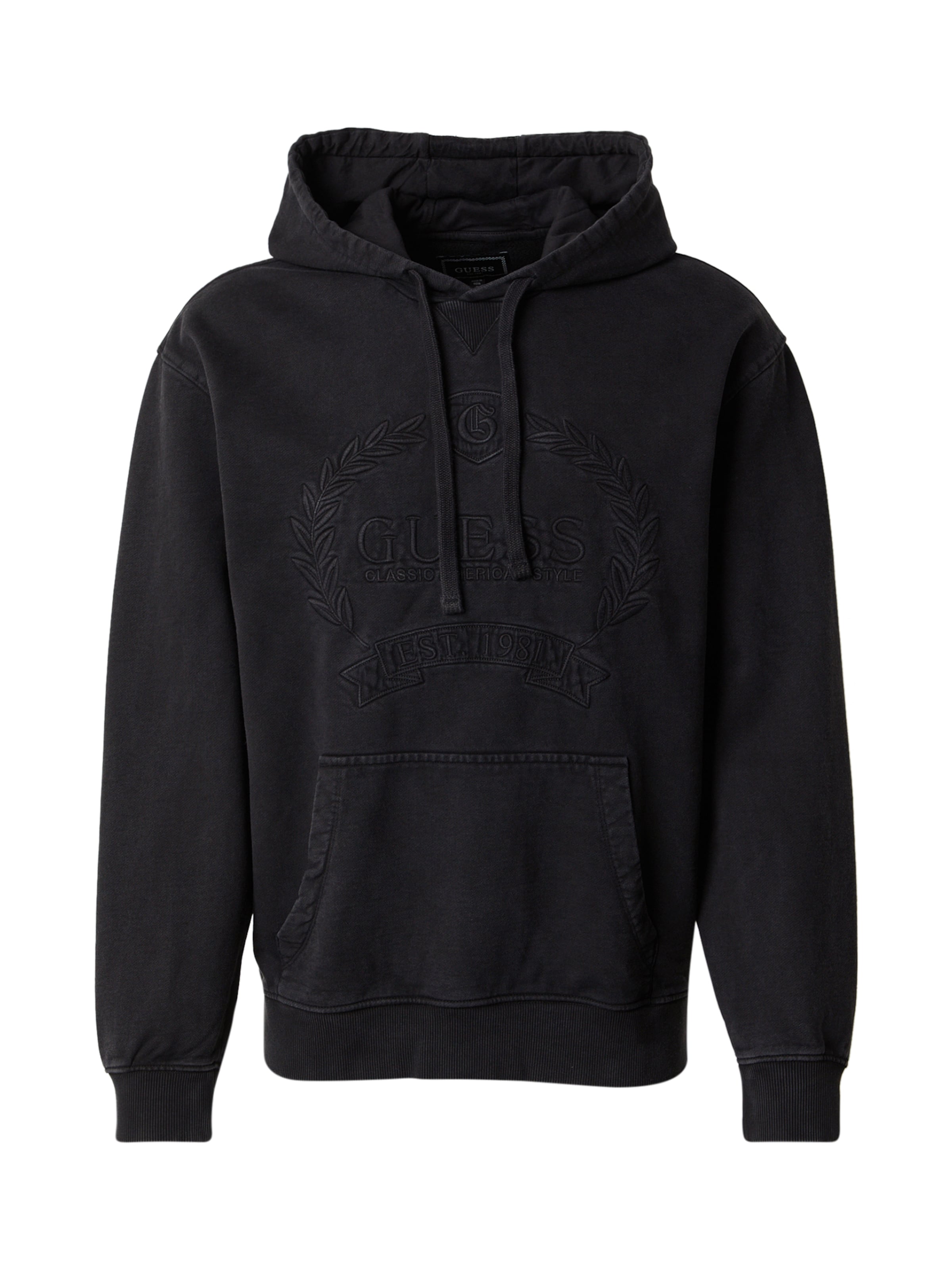 GUESS Суичър 'ECO TYLER' в черно: отпред