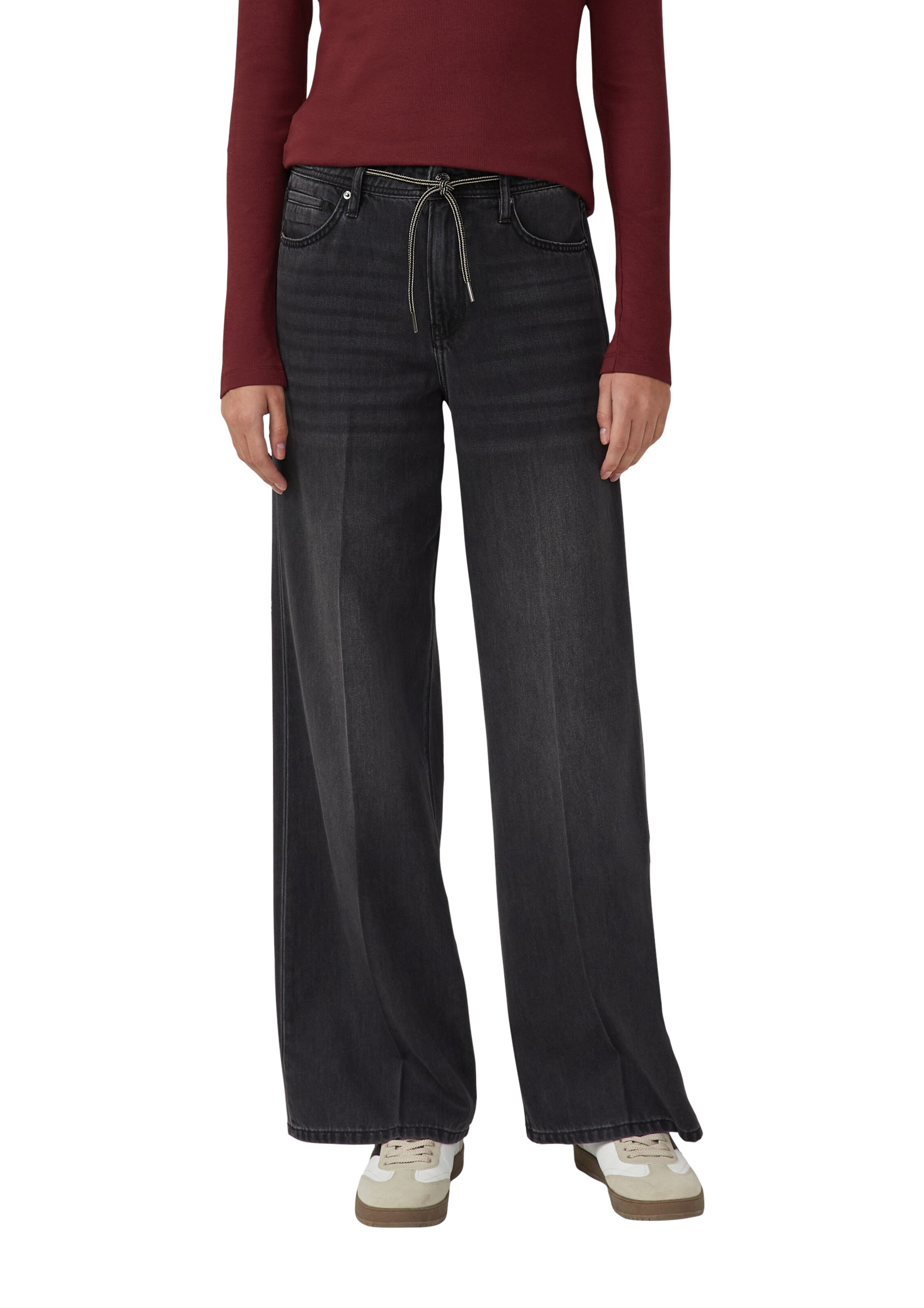 Wide Leg Jean s.Oliver en noir : devant