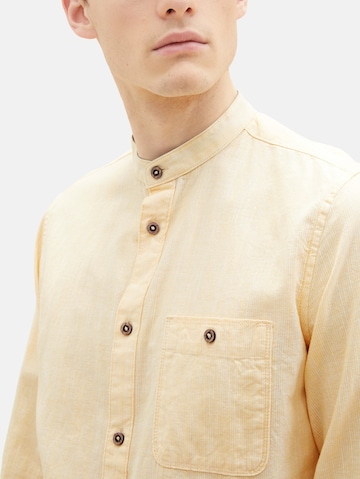 TOM TAILOR Regular fit Button Up Shirt in Yellow