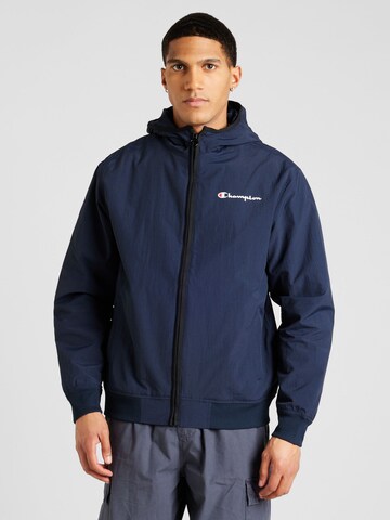 Champion Authentic Athletic Apparel Tussenjas in Blauw: voorkant