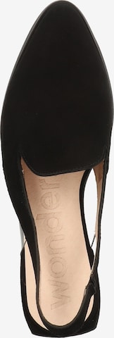 Wonders Ballet Flats in Black