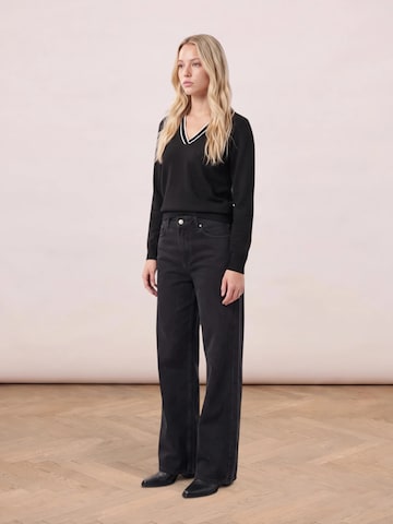 noar studios Wide Leg Jeans in Schwarz