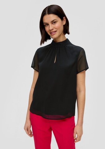 s.Oliver BLACK LABEL Bluse in Schwarz: predná strana