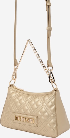 Love Moschino Shoulder Bag in Gold: front
