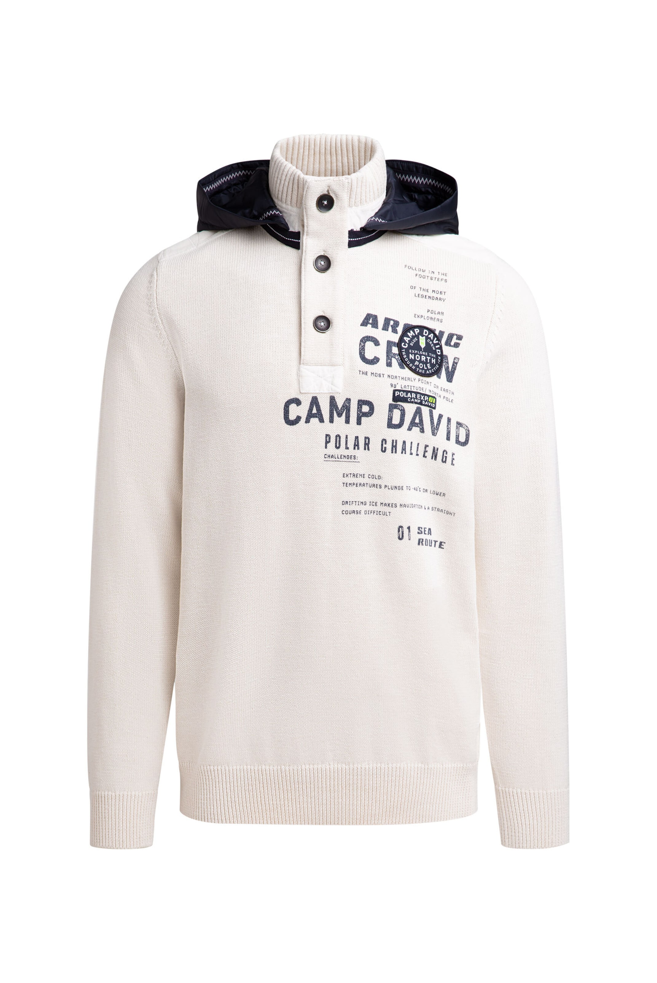 CAMP DAVID Pullover in Weiß: Vorderseite