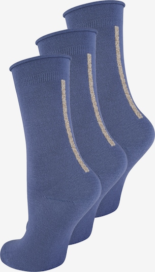 ELBEO Damensocken ' 3-Pack Straight Elegance ' in beige / blau, Produktansicht