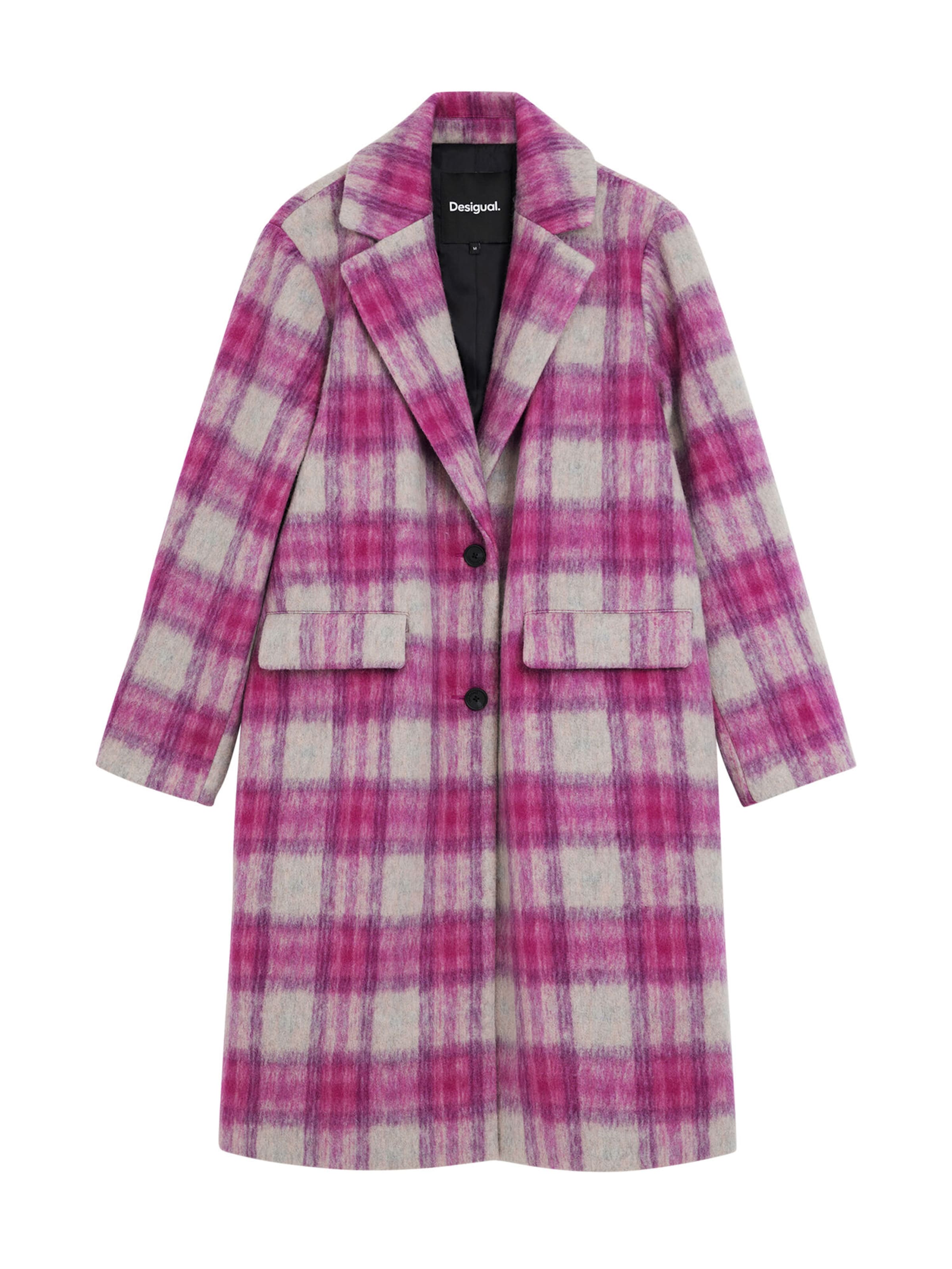 Desigual Between-seasons coat in Pink: front