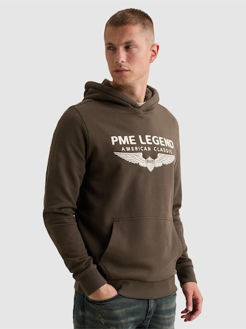 PME Legend Sweatshirt 'Hoodie in 100% cotton with logo' in Bruin