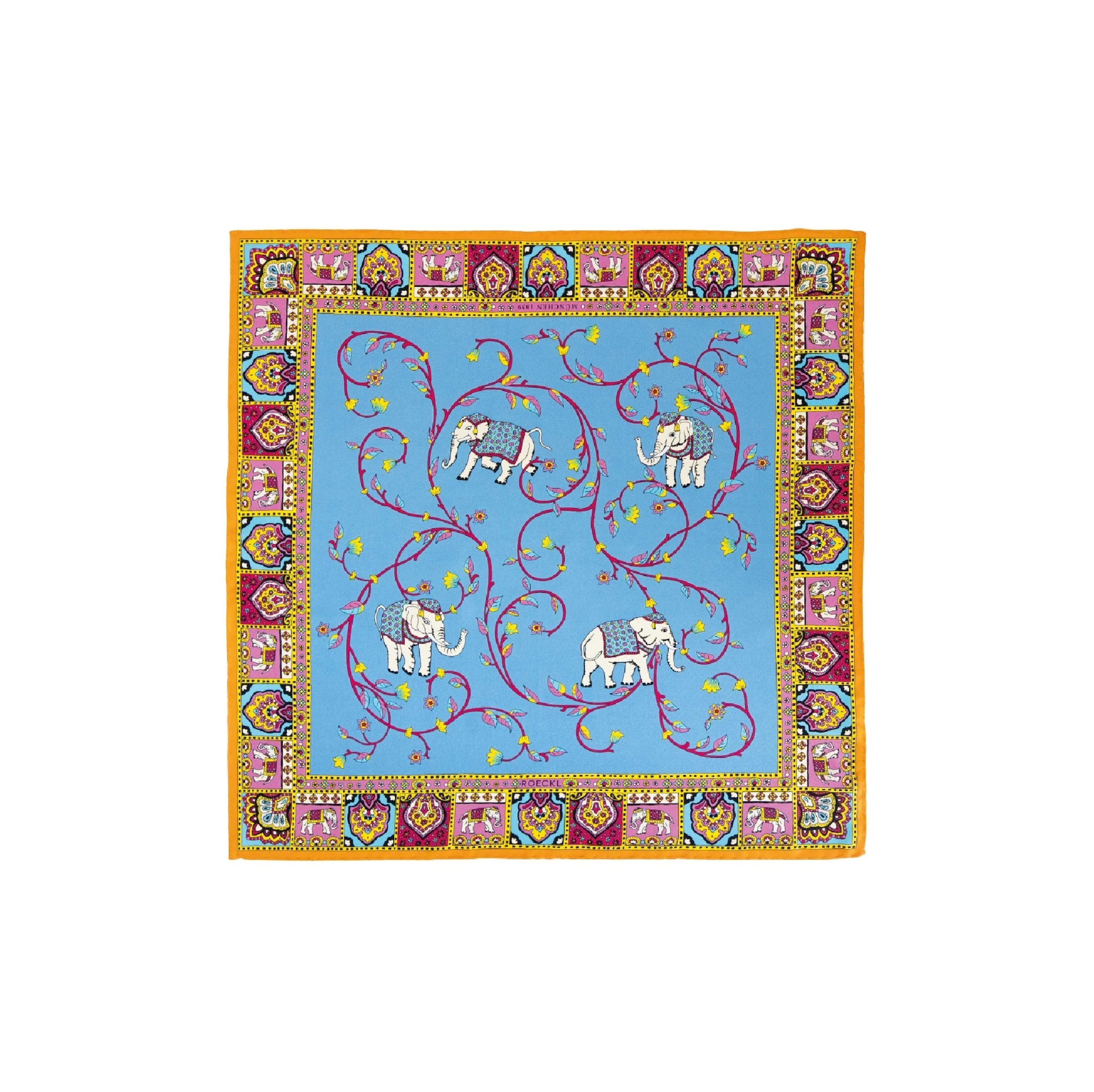 Foulard 'ELEPHANT GARDEN NICKY' di Roeckl in blu: frontale