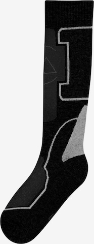Chaussettes de sport CASH-MERE.CH en noir : devant