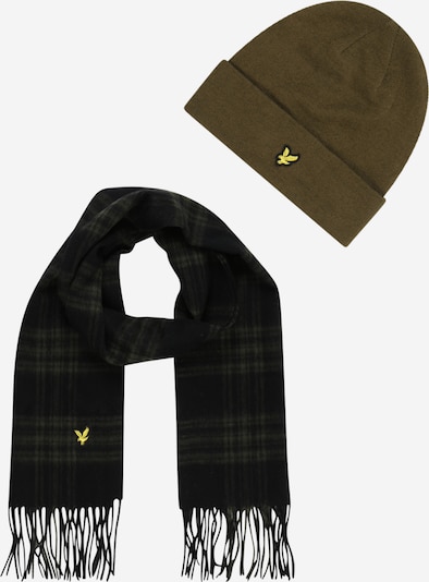 Lyle & Scott Bonnet en jaune / olive / noir, Vue avec produit