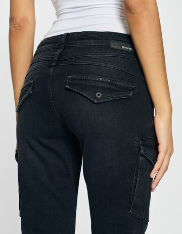 Gang Slimfit Cargojeans 'Amelie' in Zwart