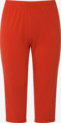 Leggings Ulla Popken en rouge : devant