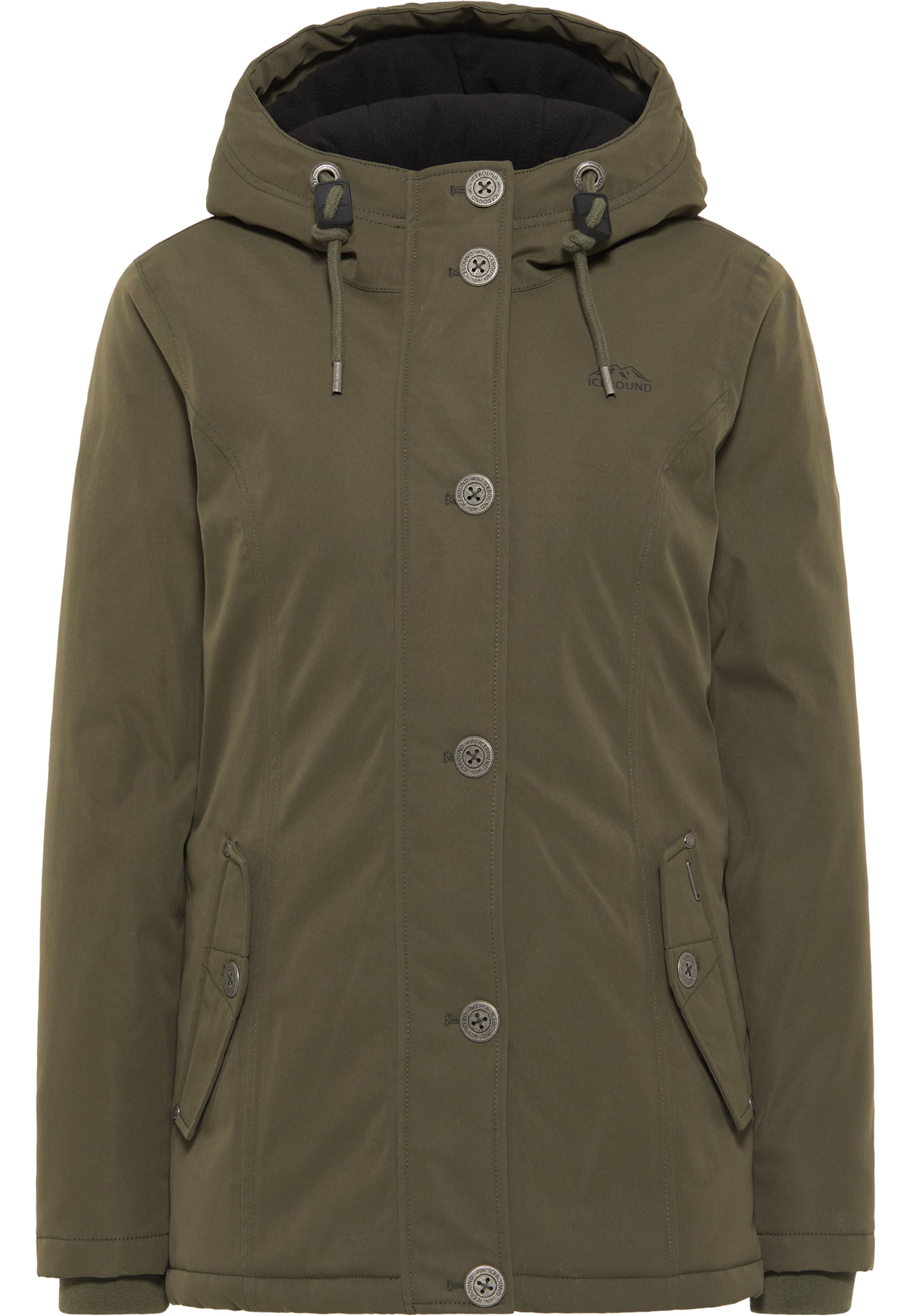 ICEBOUND Winterjas in Groen: voorkant