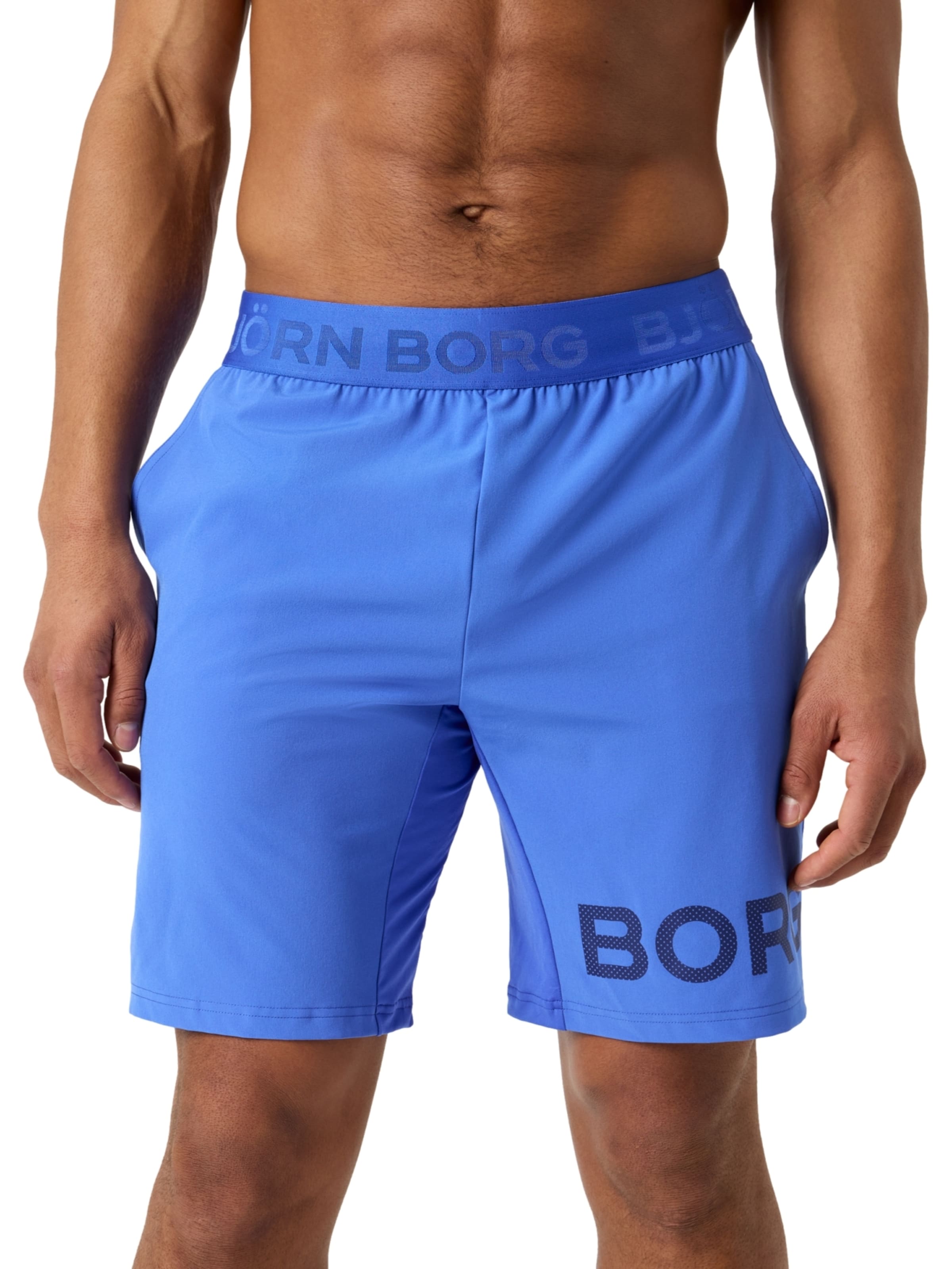 BJÖRN BORG Regular Sports trousers in Blue: front