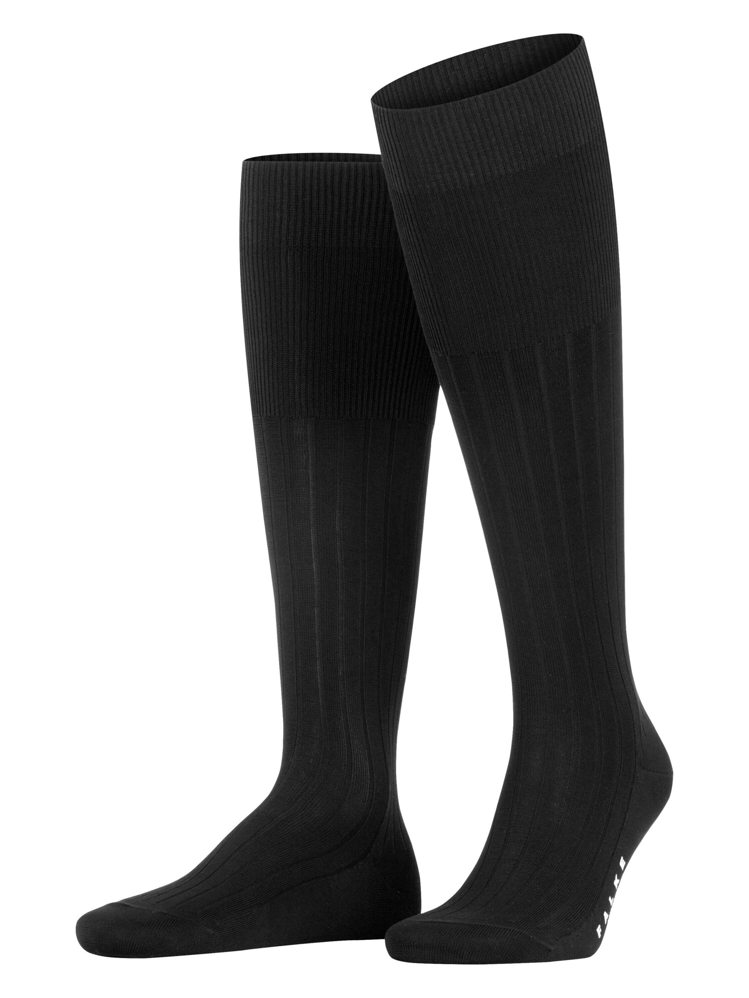 FALKE Knee High Socks 'Milano' in Black: front