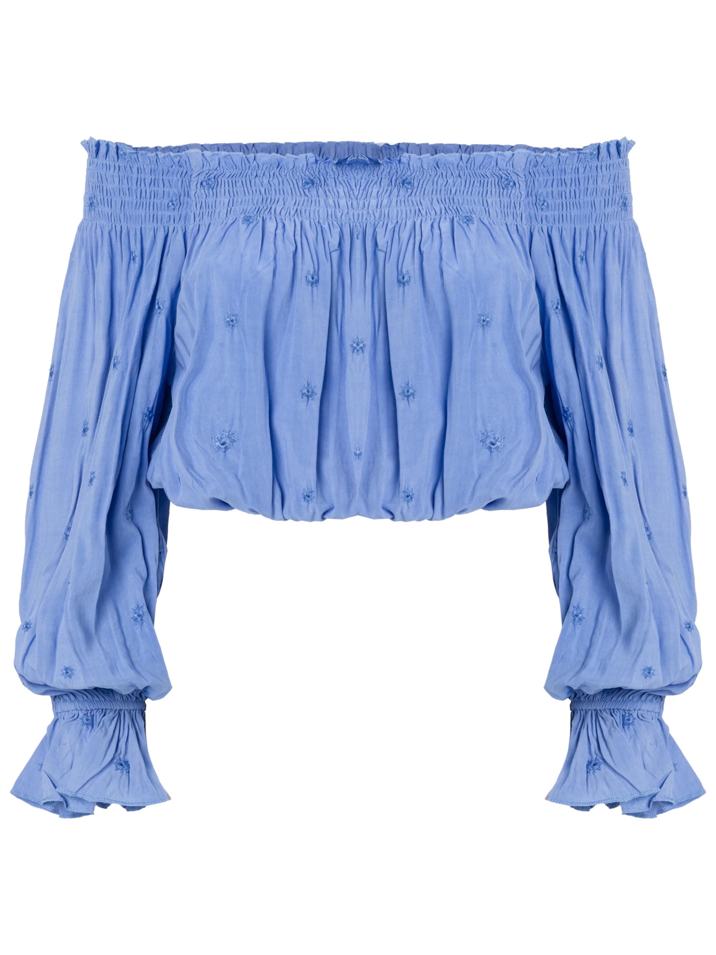 Influencer Bluse i blå: forside