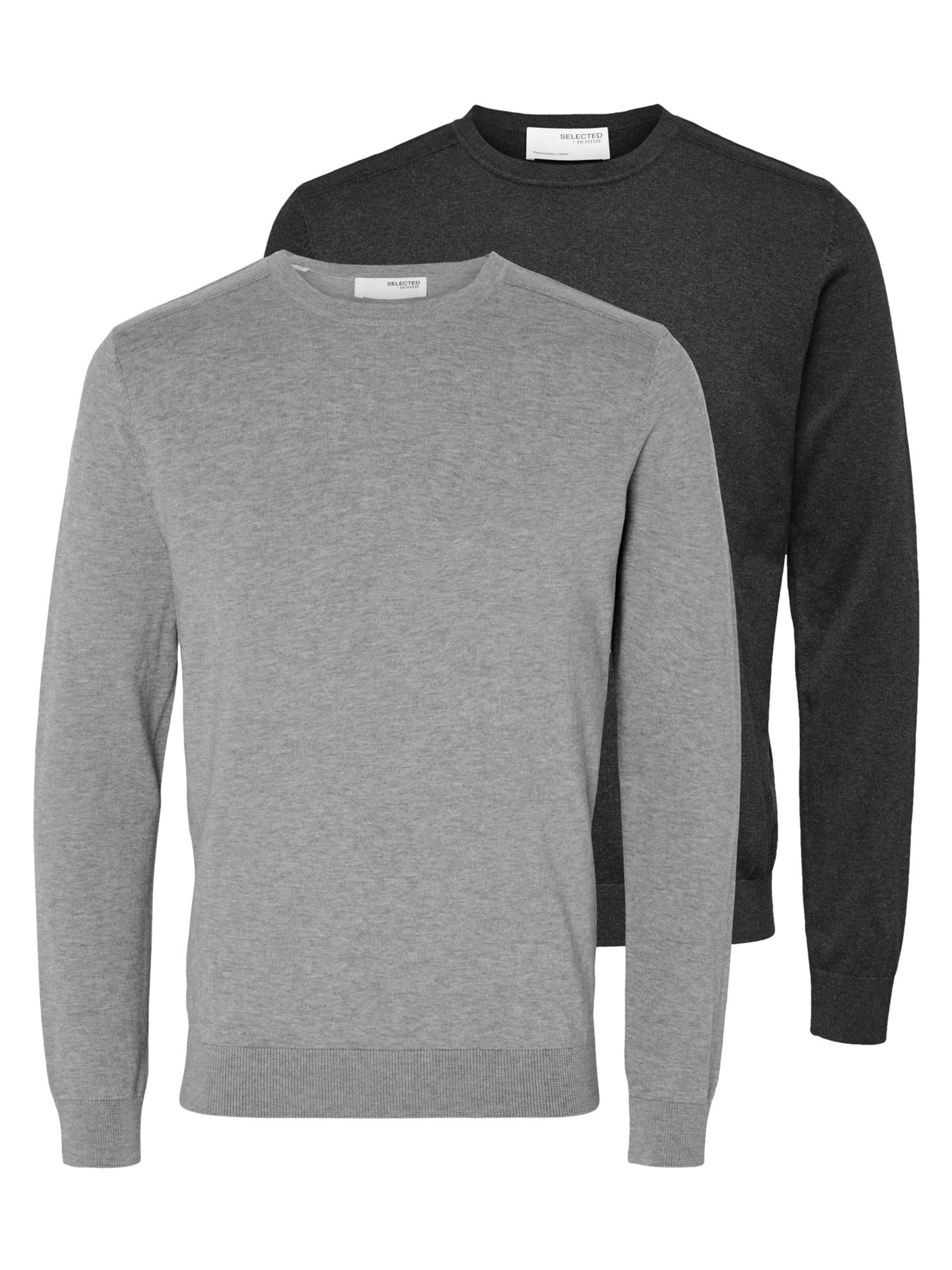 SELECTED Sweater 'Berg' in S in Mottled grey, Item view