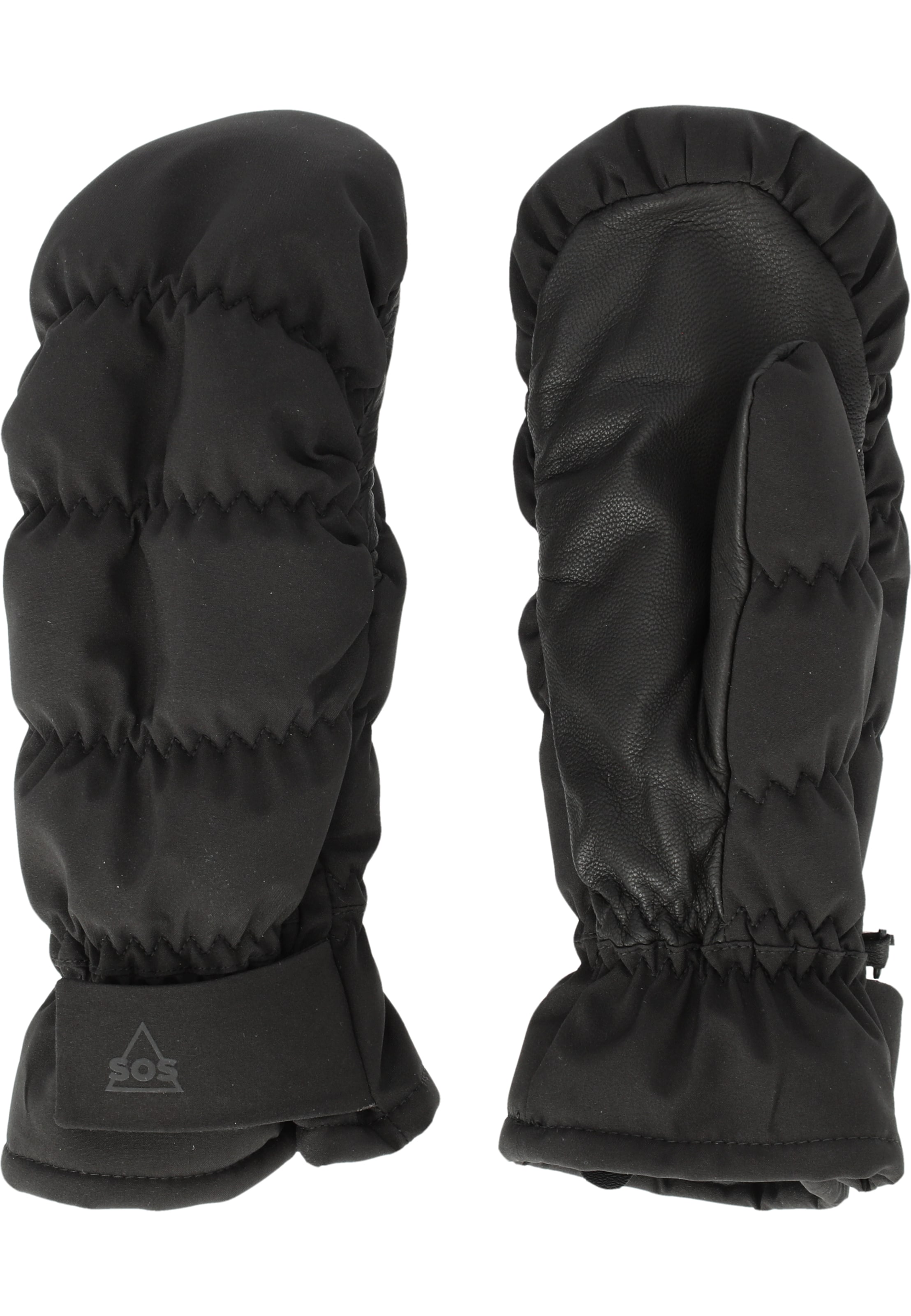 SOS Handschuhe 'Alberta' in Schwarz: Vorderseite