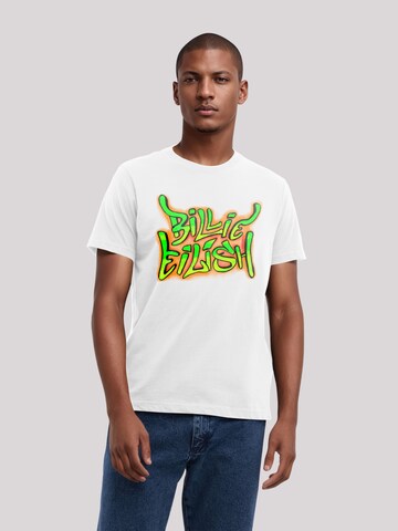 F4NT4STIC Shirt 'Billie Eilish Logo' in White: front