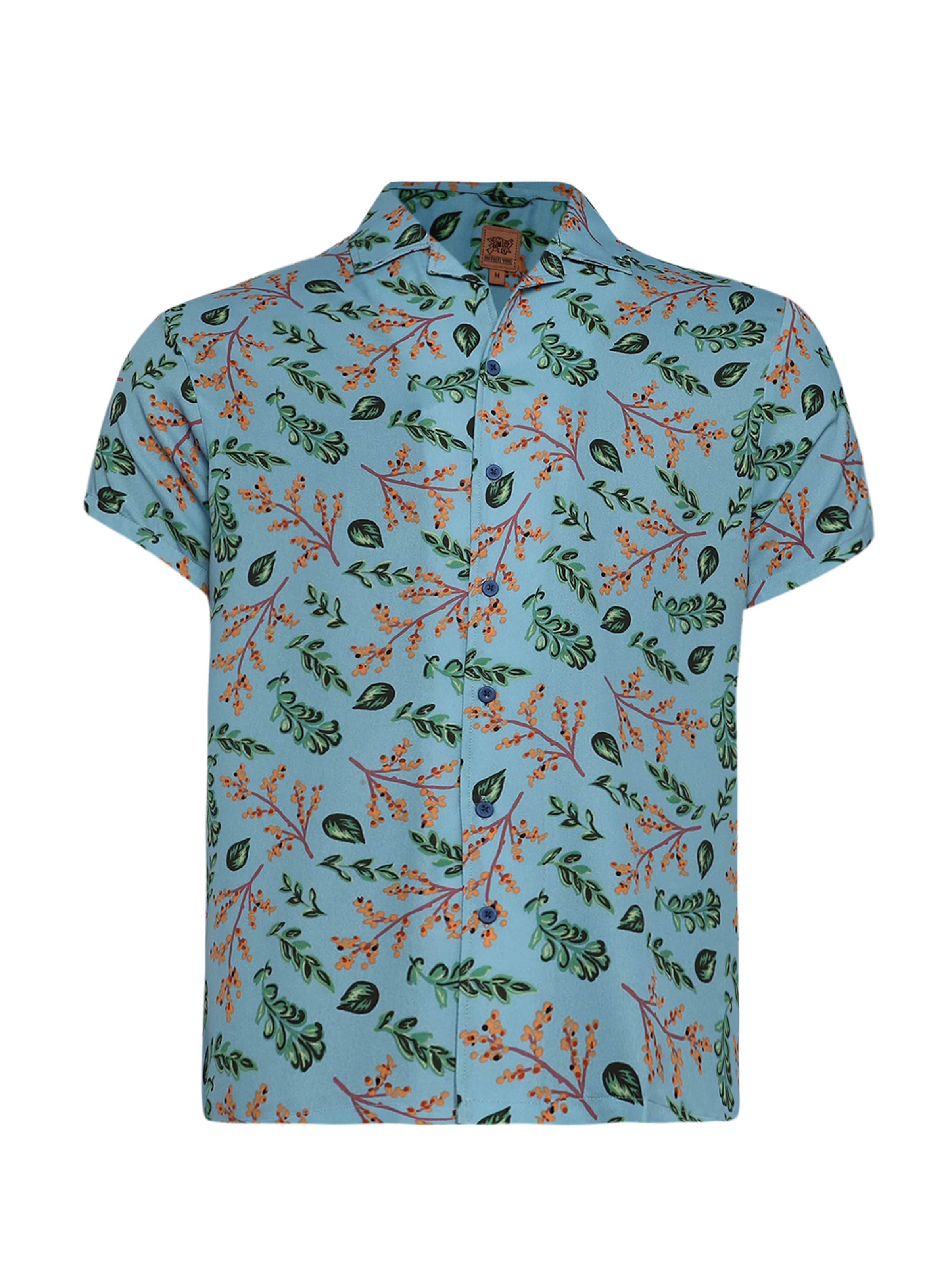 Campus Sutra Rovný strih Košeľa ' Jude ' - Modrá: predná strana