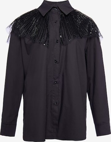 usha WHITE LABEL - Blusa em preto: frente