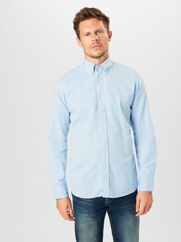 ETON Slim fit Button Up Shirt in Blue: front