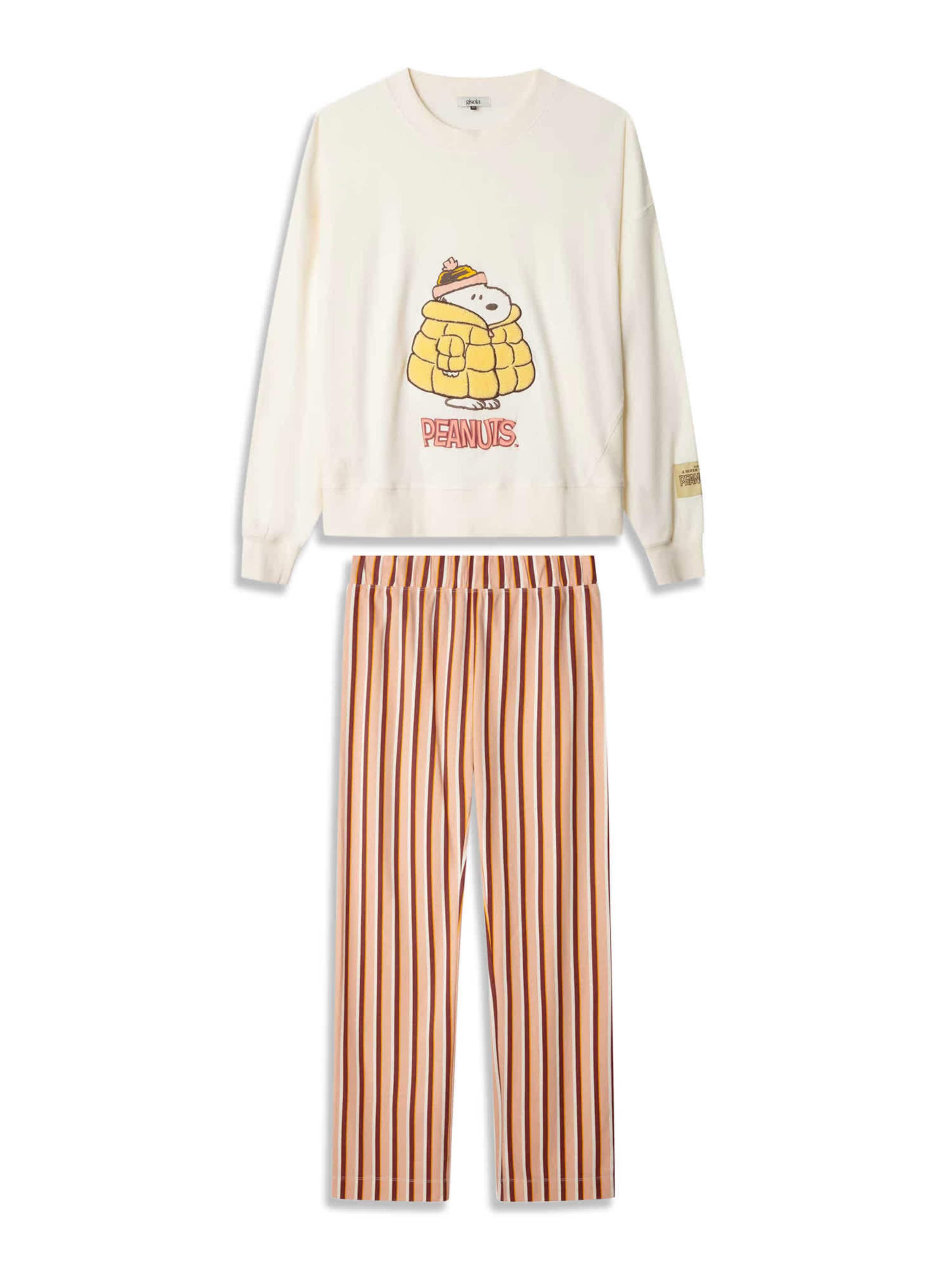 Gisela - Pijama 'Snoopy' en naranja: frente