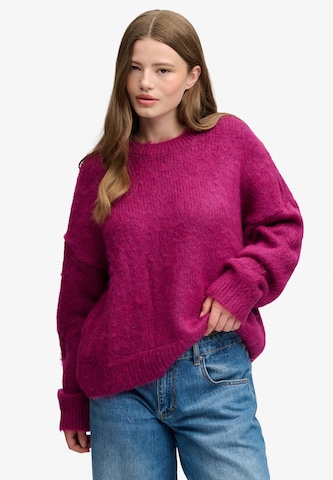 Superdry & Co Oversized Sweater in Pink: front