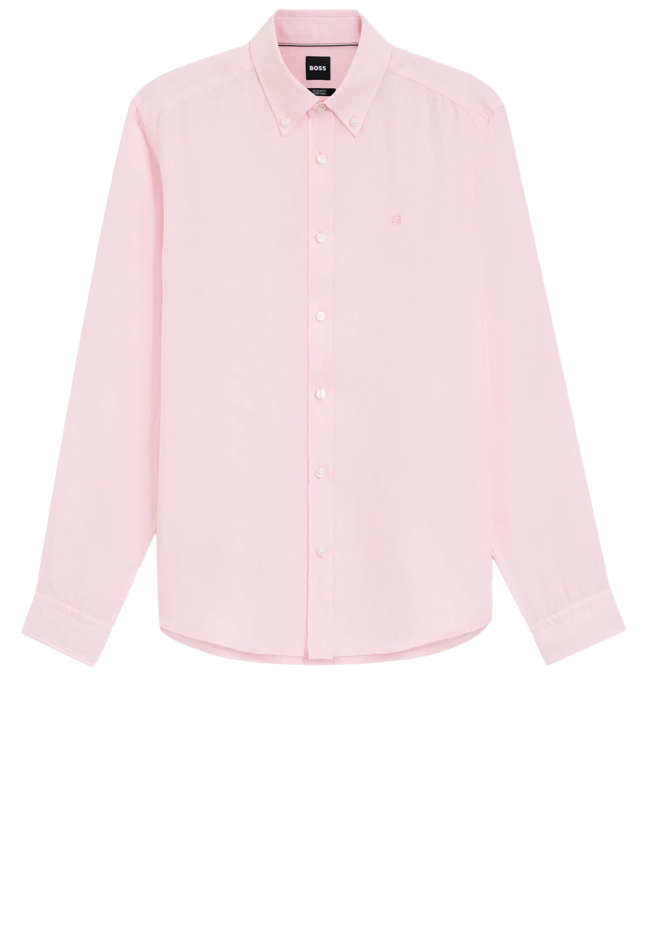 BOSS Regular fit Button Up Shirt in Pink: front