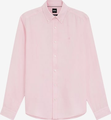 BOSS Button Up Shirt in Pink: front