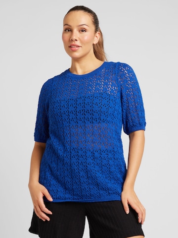 Pull-over 'SOLA' ONLY Carmakoma en bleu : devant