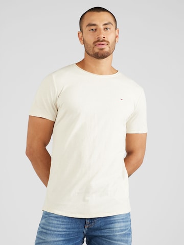 Tommy Jeans - Camiseta 'Jaspe' en beige: frente