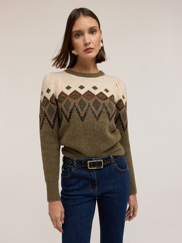 Pull-over MOTIVI en vert : devant